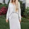 Set For Compliments Linen Striped Midi Skirt -Trendy Clothing Store 2P4A2144