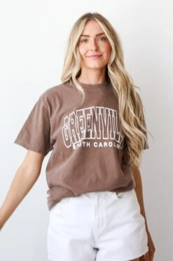 Brown Greenville South Carolina Tee -Trendy Clothing Store 2P4A4098 8e6e49c3 bf82 4680 b5ea 9224e4a8d812