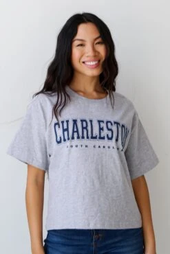 Heather Grey Charleston South Carolina Cropped Tee 11 Heather Grey Charleston South Carolina Cropped Tee -Trendy Clothing Store 6Y9A3129