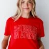 Red Saturday In Athens Cropped Tee -Trendy Clothing Store shopdressup athens cropped tee 2