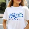 White Atlanta Baseball Graphic Tee -Trendy Clothing Store shopdressup atlanta baseball tee 2 95f390a7 308a 4e28 bec1 d33b1855ba00