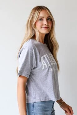 Heather Grey Atlanta Georgia Cropped Tee -Trendy Clothing Store shopdressup atlanta tee 5 53c3d395 a395 471a aa5c 5a0e5d345a35