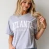Heather Grey Atlanta Georgia Cropped Tee