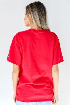 Red ATL Baseball Star Tee -Trendy Clothing Store shopdressup baseball custom tees 9