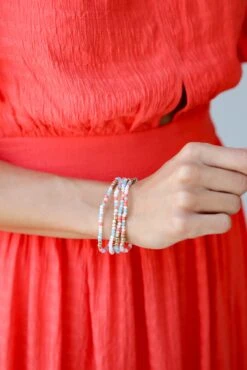 Olivia Coral Beaded Bracelet Set -Trendy Clothing Store shopdressup beaded bracelets 4 14597571 970b 465e 8e67 609dc44c7465