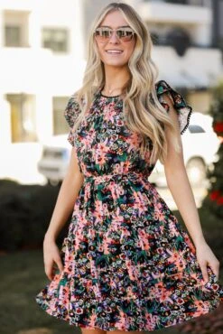 FINAL SALE - Moment Of Beauty Black Tiered Floral Mini Dress -Trendy Clothing Store shopdressup black floral mini dress 3 eecb0d77 8527 4830 a201 5c627206a1a6