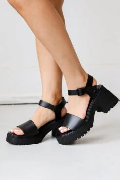 Bold Soul Black Platform Heels