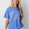 Blue Atlanta Baseball Block Letter Tee