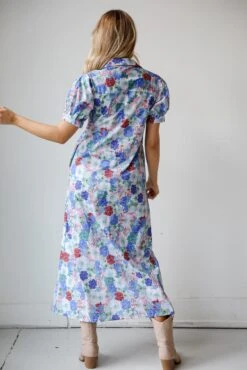 Favorite RSVP Blue Floral Maxi Dress -Trendy Clothing Store shopdressup blue floral maxi dress 5