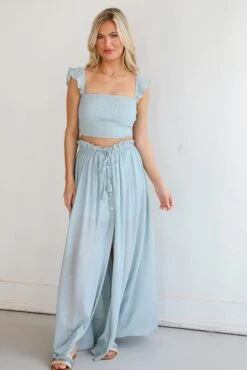 Sunny Impression Blue Maxi Skirt - DU DEAL -Trendy Clothing Store shopdressup blue maxi skirt 3