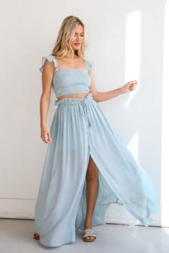 Sunny Impression Blue Maxi Skirt - DU DEAL -Trendy Clothing Store shopdressup blue maxi skirt 6