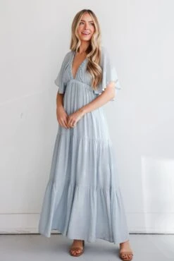 Delicate Destiny Dusty Blue Maxi Dress -Trendy Clothing Store shopdressup blue tiered maxi dress 2 55f86d8e 1318 40d0 a53e de174f36768e
