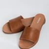 Sandy Sole Tan Slide Sandals -Trendy Clothing Store shopdressup brown slide sandals 10