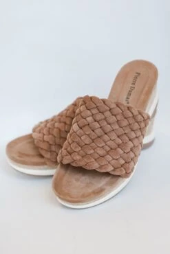 Time After Time Taupe Platform Wedges -Trendy Clothing Store shopdressup brown wedge sandals 6