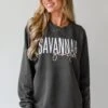 Charcoal Savannah Georgia Sweatshirt -Trendy Clothing Store shopdressup charcoal savannah georgia pullover 3
