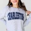Heather Grey Charleston Cropped Sweatshirt -Trendy Clothing Store shopdressup charleston pullover 3 6255cacc 4db2 4a56 a583 96afd70cd493