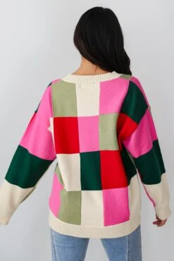 Comfiest Trend Checkered Oversized Sweater -Trendy Clothing Store shopdressup checkered sweater 10 1bce6f36 46ad 414a 8297 c168eb229b86