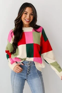 Comfiest Trend Checkered Oversized Sweater -Trendy Clothing Store shopdressup checkered sweater 3 eec1a882 40a7 4db2 97a4 5cc3b200a276