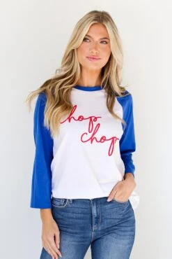 Chop Chop Raglan Tee -Trendy Clothing Store shopdressup chop baseball tee