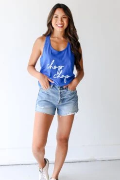 Blue Chop Chop Tank -Trendy Clothing Store shopdressup chop tank ae0a4f45 2560 432f 9cd2 24352f732cba