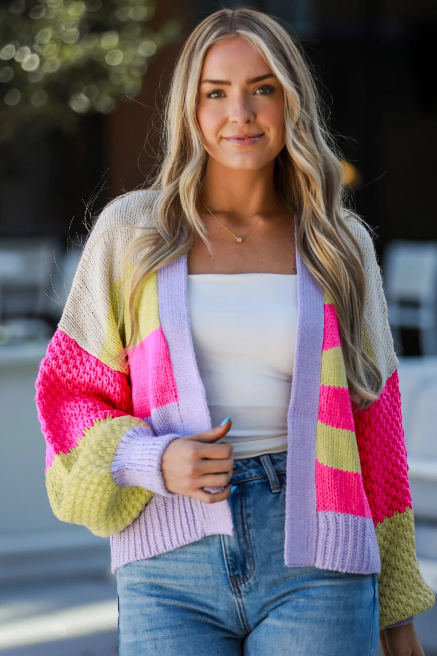 FINAL SALE - Sweetest You Color Block Cardigan - DU DEAL - Image 2