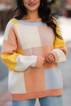 In Good Company Color Block Oversized Sweater -Trendy Clothing Store shopdressup color block sweater 2 a17066a4 4510 4c32 8b19 0e6e2a03e975