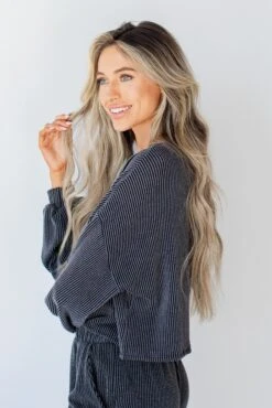 Call The Shots Cropped Corded Pullover -Trendy Clothing Store shopdressup corded cropped pullover 6