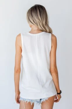 The Everyday Corded V-Neck Tank -Trendy Clothing Store shopdressup corded vneck tank 7