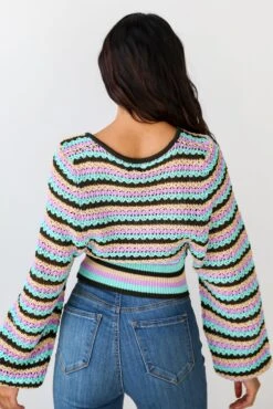 FINAL SALE - Admire You Crochet Knit Top -Trendy Clothing Store shopdressup crochet cropped sweater 10