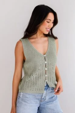 Sandy Sweetie Crochet Knit Tank -Trendy Clothing Store shopdressup crochet tank 11