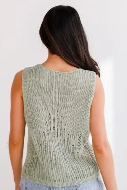 Sandy Sweetie Crochet Knit Tank -Trendy Clothing Store shopdressup crochet tank 12