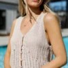 Sandy Sweetie Crochet Knit Tank