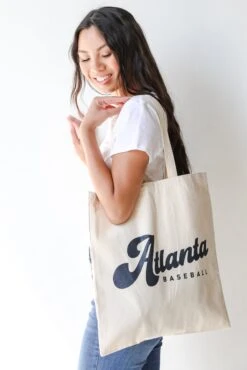Atlanta Baseball Tote Bag -Trendy Clothing Store shopdressup custom tote bags 11