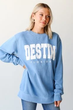 Blue Destin Florida Block Letter Sweatshirt -Trendy Clothing Store shopdressup destin pullover 5 cc745382 4fd3 4328 9b7a 10579b46a48d