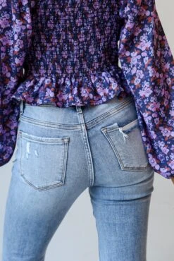 Cindy Light Wash Distressed Crop Flare Jeans Plus -Trendy Clothing Store shopdressup distressed denim jeans 10 d38e1dd4 ded1 4154 b881 09d1395c04f5