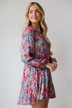 FINAL SALE - Adored Entrance Green Floral Babydoll Mini Dress -Trendy Clothing Store shopdressup floral babydoll dress 7