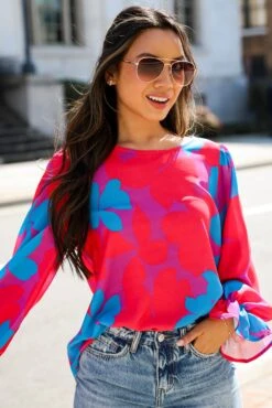 FINAL SALE - Perfect Day For Love Floral Blouse -Trendy Clothing Store shopdressup floral blouse 11 233b6041 07d8 4b36 909b 26727e0bb938