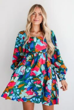Daytime Delights Green Floral Mini Dress -Trendy Clothing Store shopdressup floral midi dress 3 7bbdbb07 409d 4e0e a465 a58fcd4359e1
