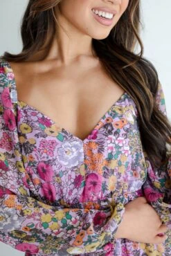 Elite Sweetness Lavender Floral Mini Dress -Trendy Clothing Store shopdressup floral mini Dress 4 13618e33 00c9 42d4 95a4 b658e319b473