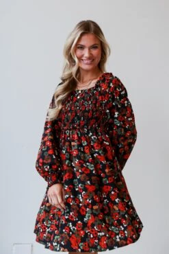 Romantic Hint Black Floral Mini Dress -Trendy Clothing Store shopdressup floral mini dress 6 10cacb0c 959e 4892 a8bd 1bb0f4de784e