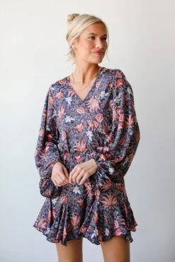 FINAL SALE - Feel The Romance Navy Satin Floral Romper -Trendy Clothing Store shopdressup floral romper 68e96b41 f897 463e b18d 4d6a81685807