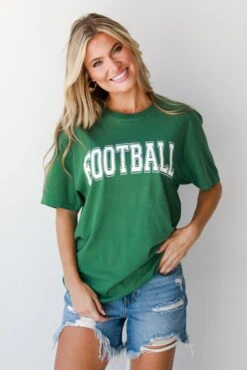 FINAL SALE - Football Tee -Trendy Clothing Store shopdressup football tee 18