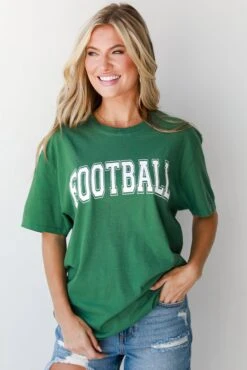 FINAL SALE - Football Tee -Trendy Clothing Store shopdressup football tee 19