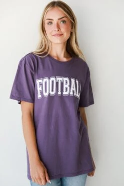 FINAL SALE - Football Tee -Trendy Clothing Store shopdressup football tee 26