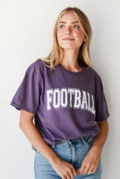 FINAL SALE - Football Tee -Trendy Clothing Store shopdressup football tee 31