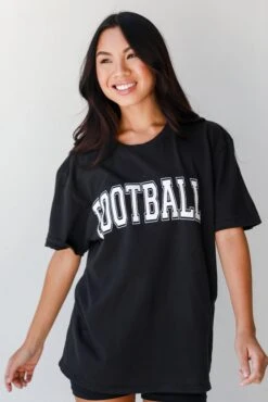 FINAL SALE - Football Tee -Trendy Clothing Store shopdressup football tee 5