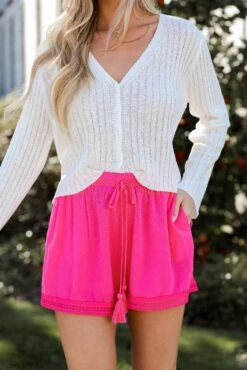 Island Favorite Fuchsia Shorts - DU DEAL