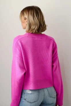 FINAL SALE - My Favorite Look Magenta Sweater -Trendy Clothing Store shopdressup fuschia sweater 8