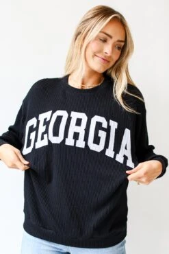 FINAL SALE - Georgia Corded Pullover -Trendy Clothing Store shopdressup georgia corded pullover 14