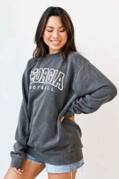 Black Georgia Football Block Letter Sweatshirt -Trendy Clothing Store shopdressup georgia pullover 5 d7afdcf8 9cc8 47e6 8c03 3588c5706309